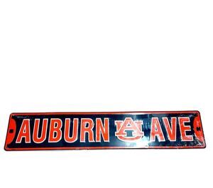 NCAA Auburn Ave Metal Street Sign 24" X 5" S Wall Tigers Art New UA